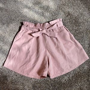 Blush Pink Tied Shorts 💕